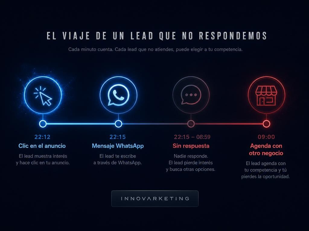 costo leads perdidos WhatsApp horario no laborable negocio servicios